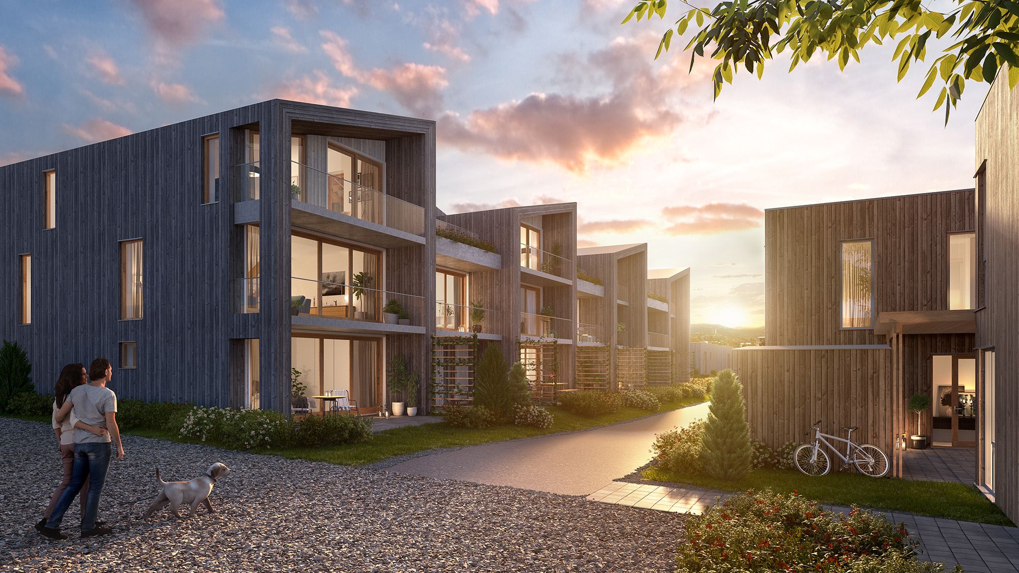 Illustrasjon av Boligprosjekt på Gjøvik, Bondelia park