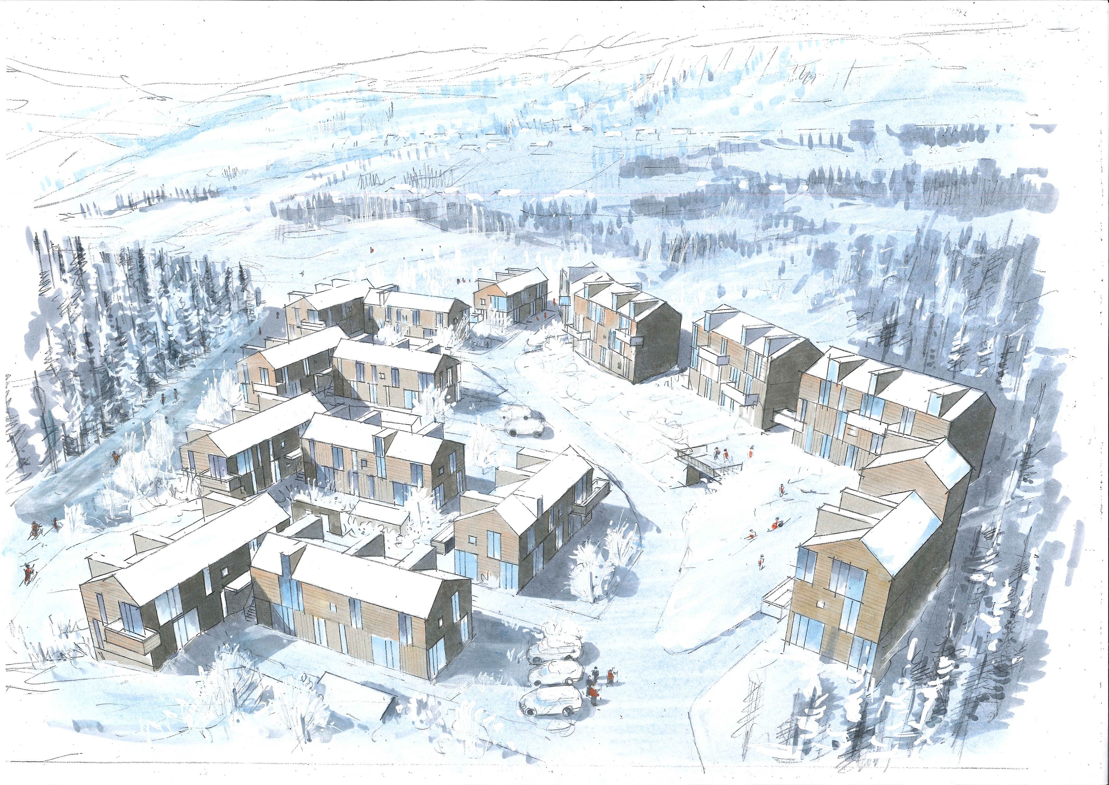Illustrasjonstegning av Kvitplassen
