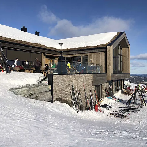 Fasadetegning av skistue på Norefjell