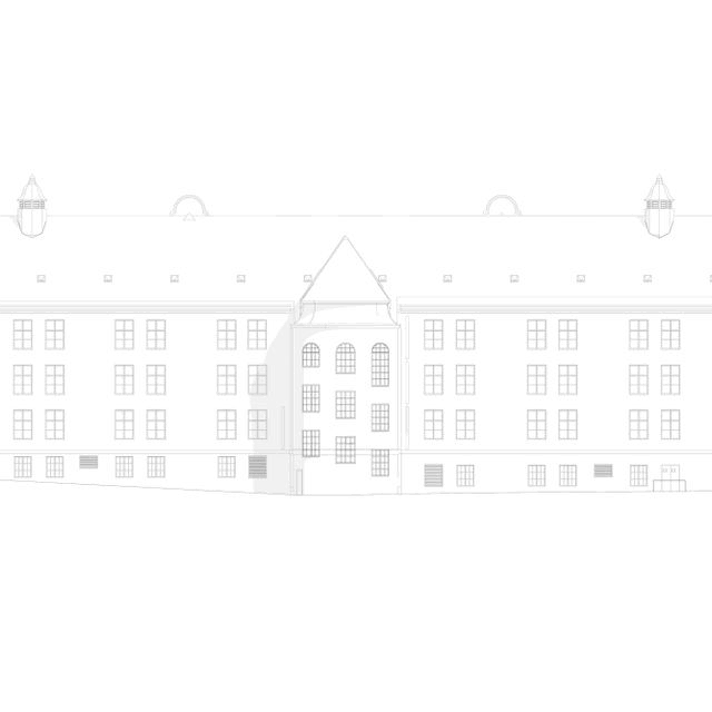 Fagerborg skole tegning oppriss fasade
