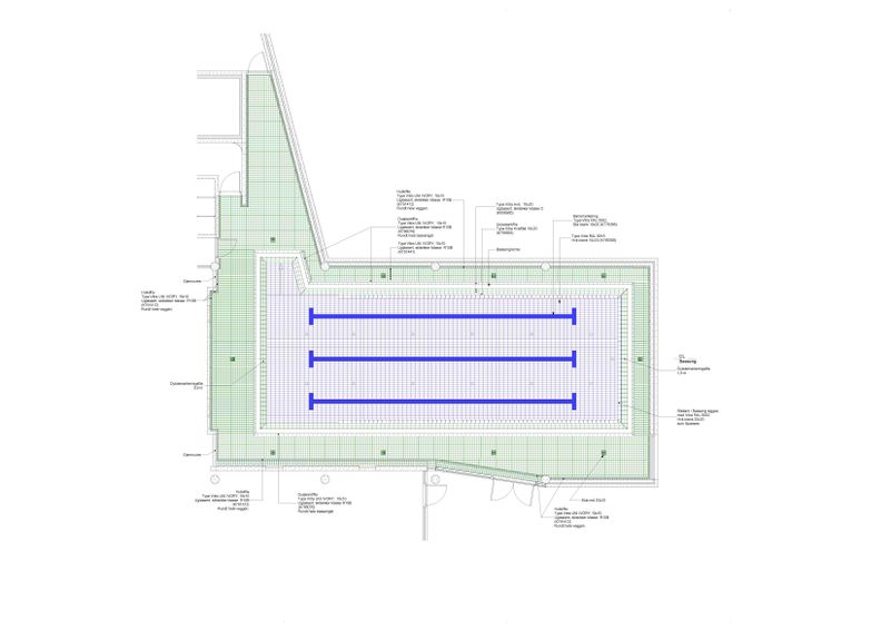 Plantegning av bassenget på Soria Moria, Oslo