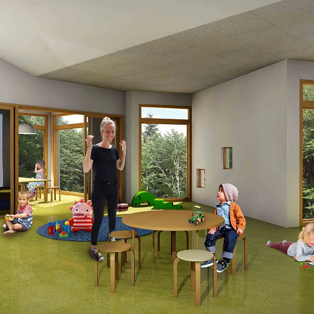 Hasselhaugen barnehage Interiør illustrasjon