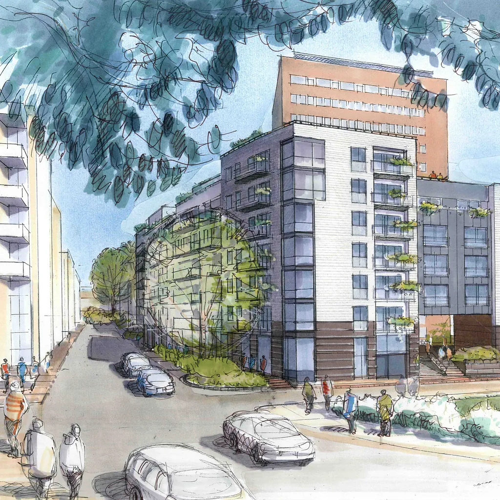 Håndtegning av leilighetsprosjekt i Oslo