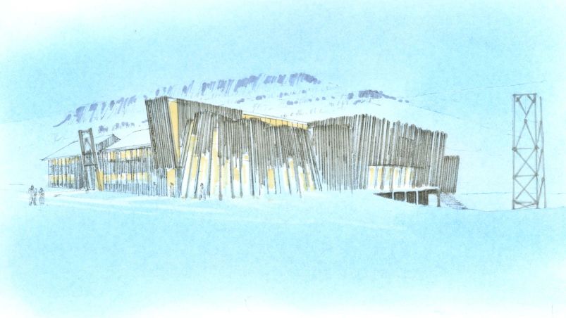  Illustrasjonstegning av Svalbard kulturhus